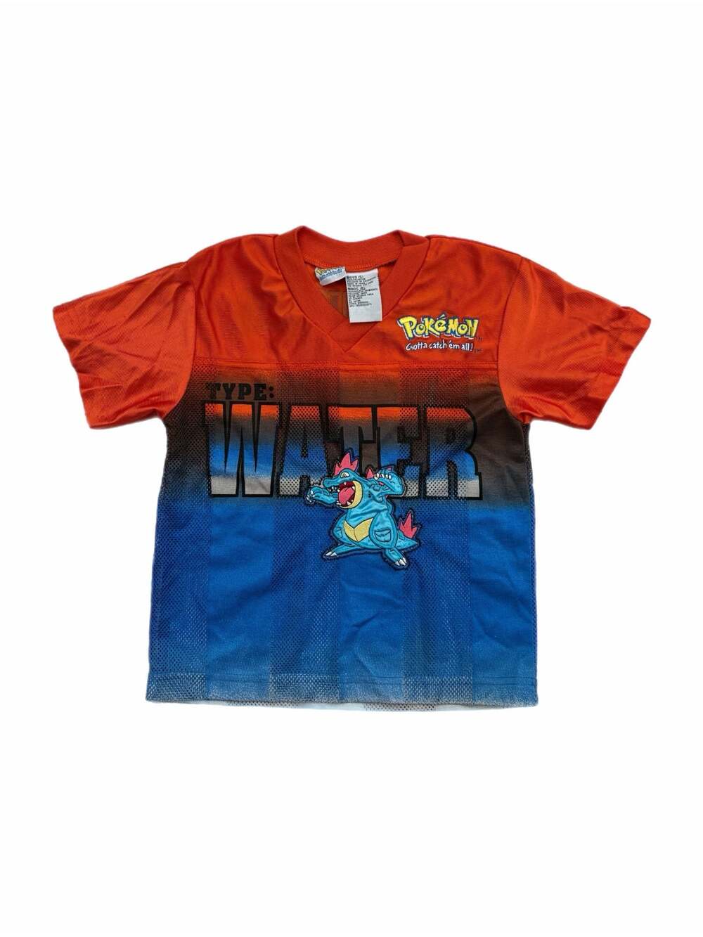 Vintage Pokémon Feraligatr Type: Water Mesh Football Jersey